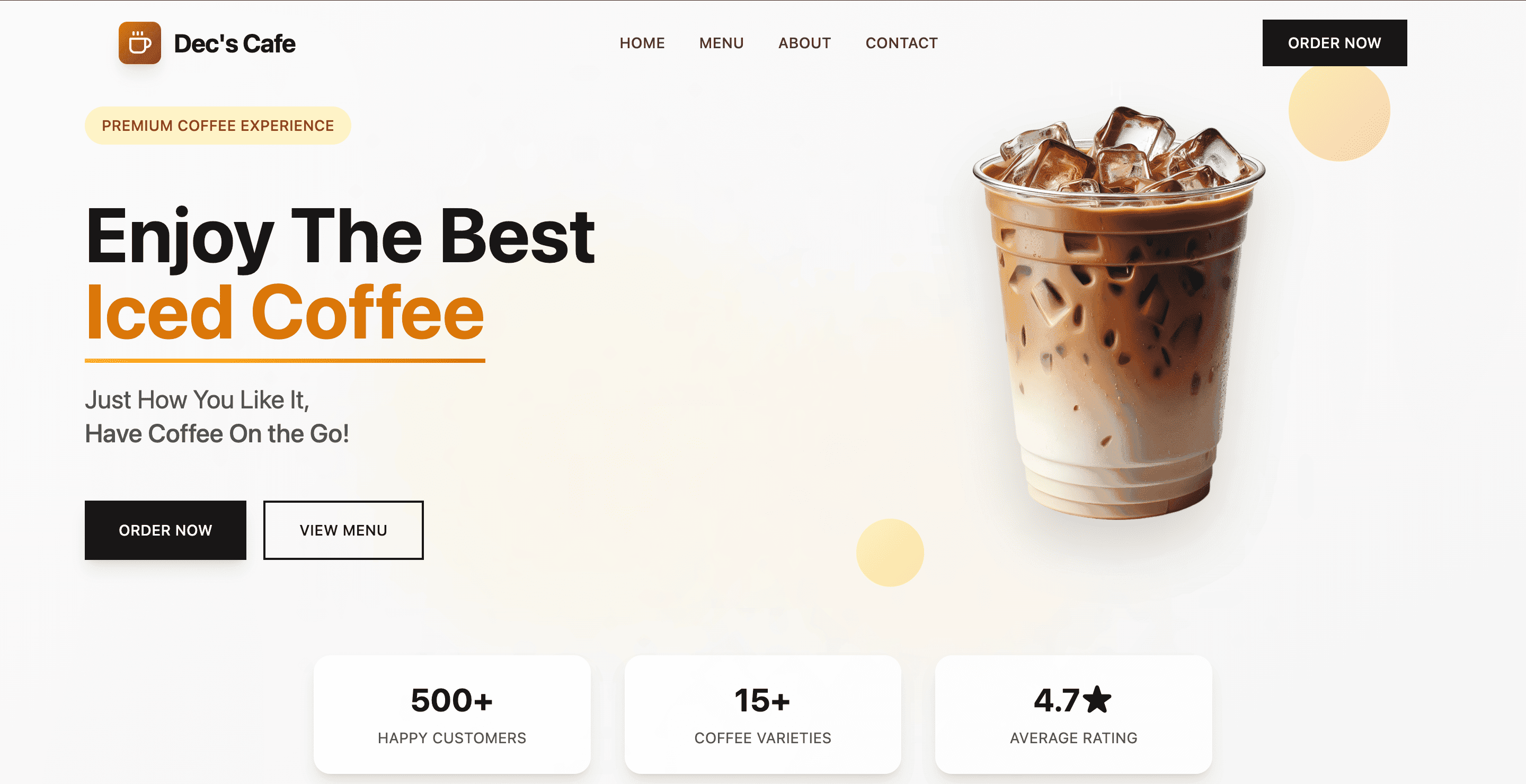 Dec's Cafe - Premium Coffee Experience